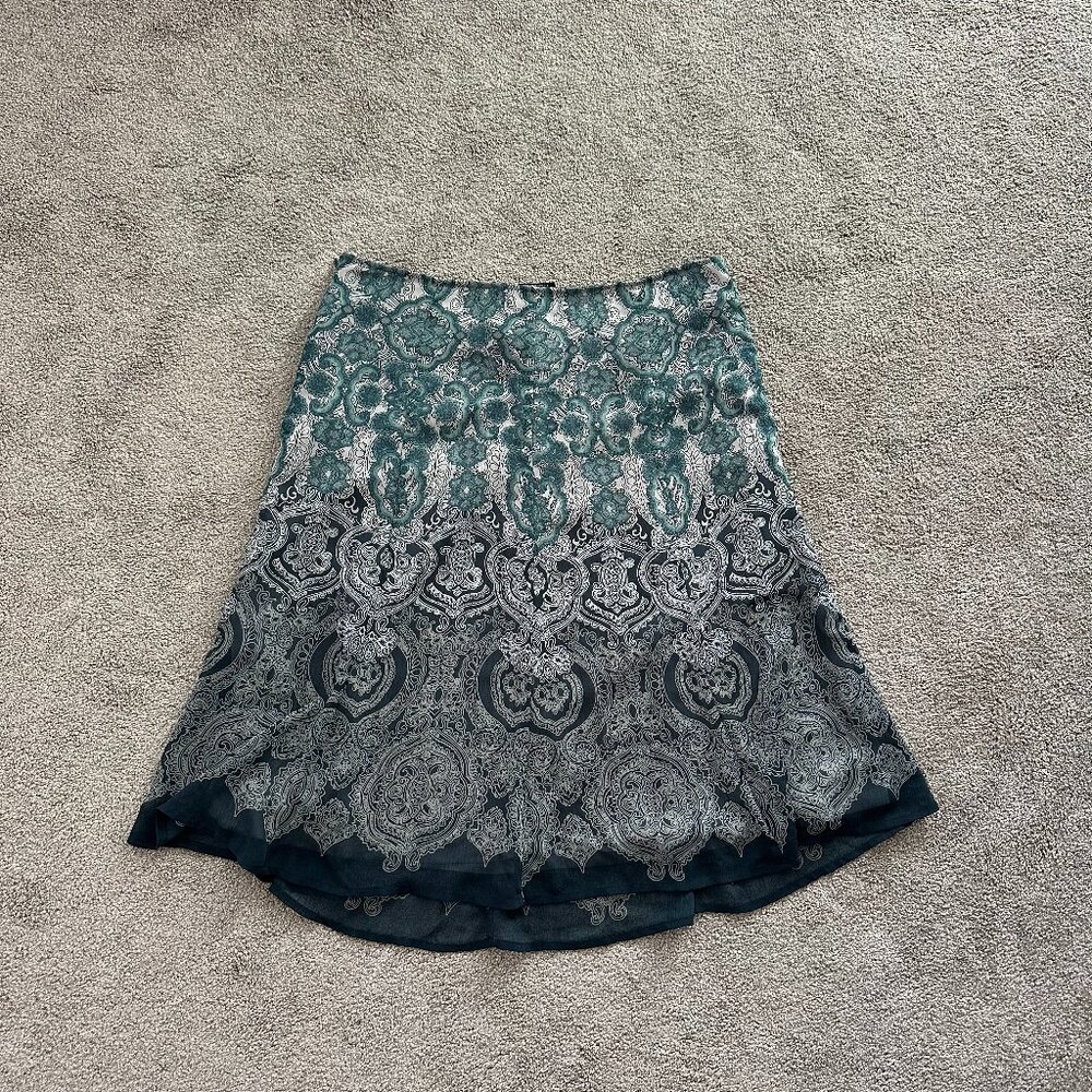 Boho Blue Midi Skirt